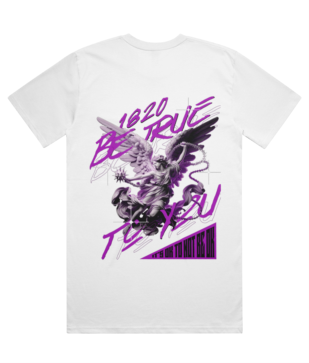 AWAKENED  MID-WEIGHT T-SHIRT - MENTAL HEALTH AWARENESS - 1820 BE TRUE TO YOU