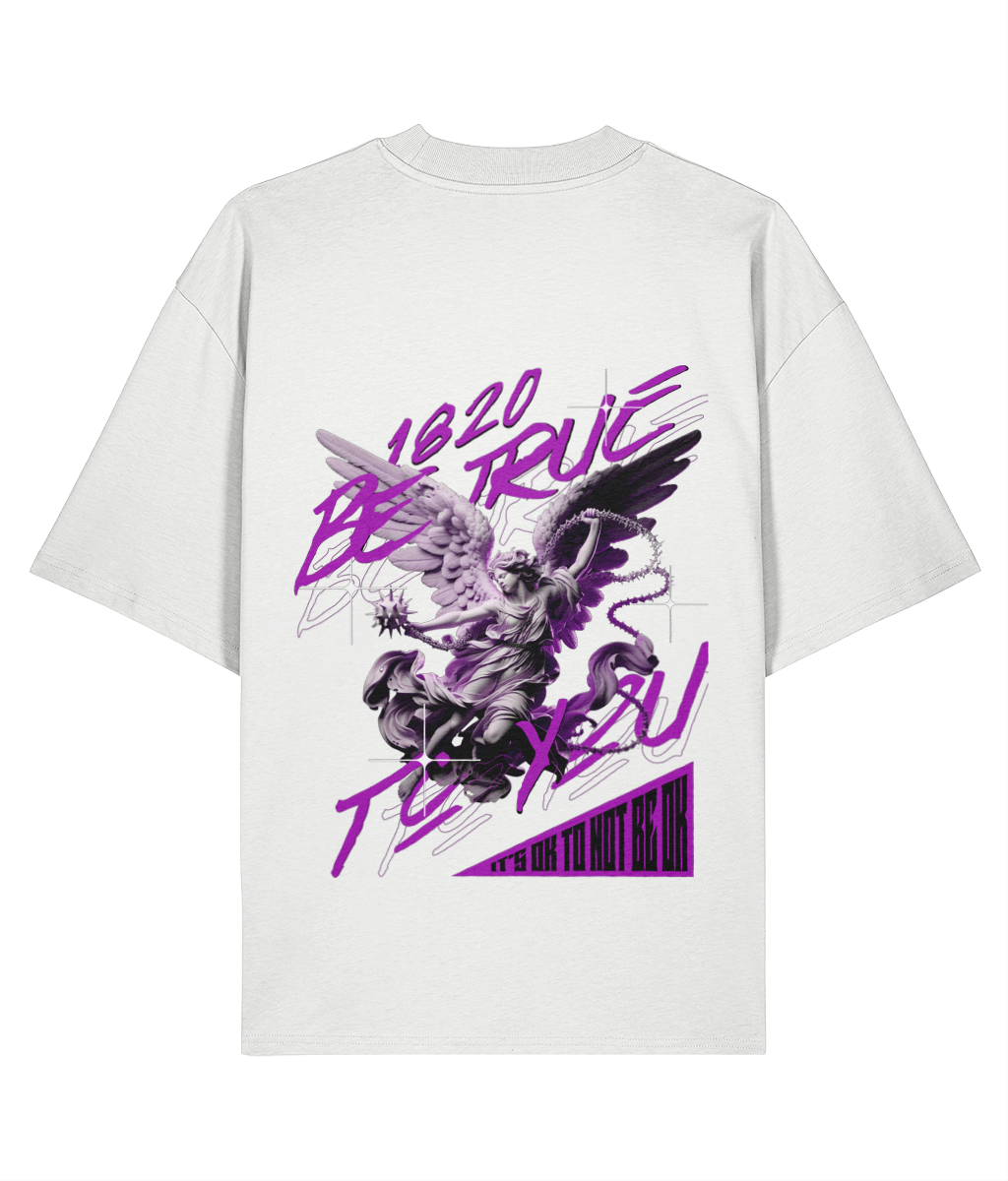 AWAKENED  LIGHTWEIGHT OVERSIZED T-SHIRT- MENTAL HEALTH AWARENESS - 1820 BE TRUE TO YOU