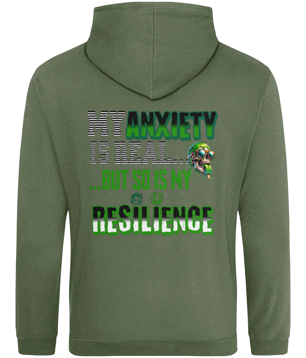 ANXIETY  LIGHTWEIGHT HOODIE - MENTAL HEALTH AWARENESS - 1820 BE TRUE TO YOU