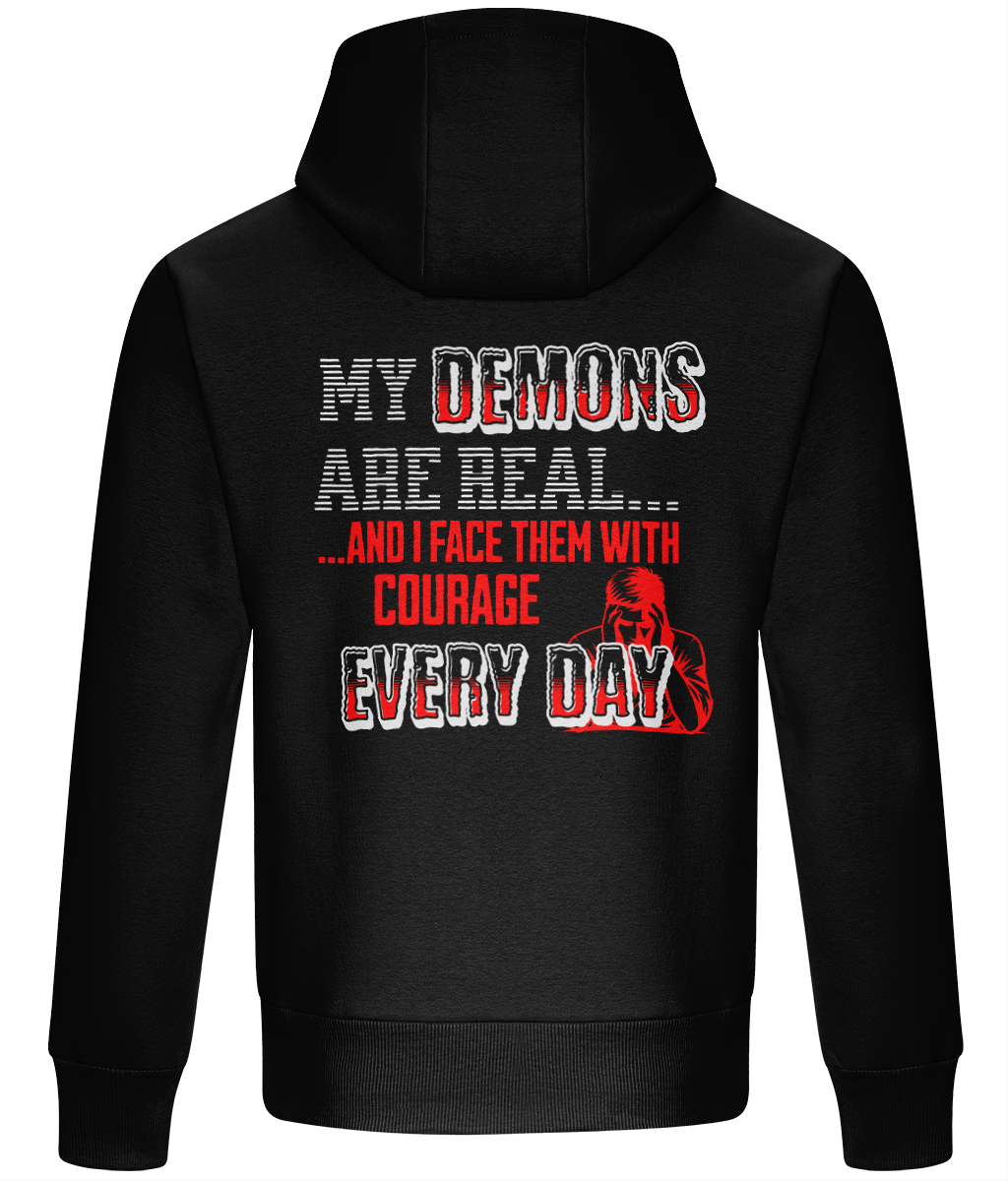 DEMONS  HEAVYWEIGHT BOXY HOODIE - MENTAL HEALTH AWARENESS - 1820 BE TRUE TO YOU