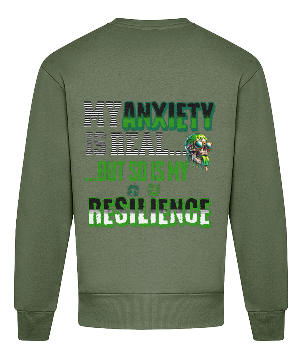 Mental health awareness oversized sweater designed for anxiety support