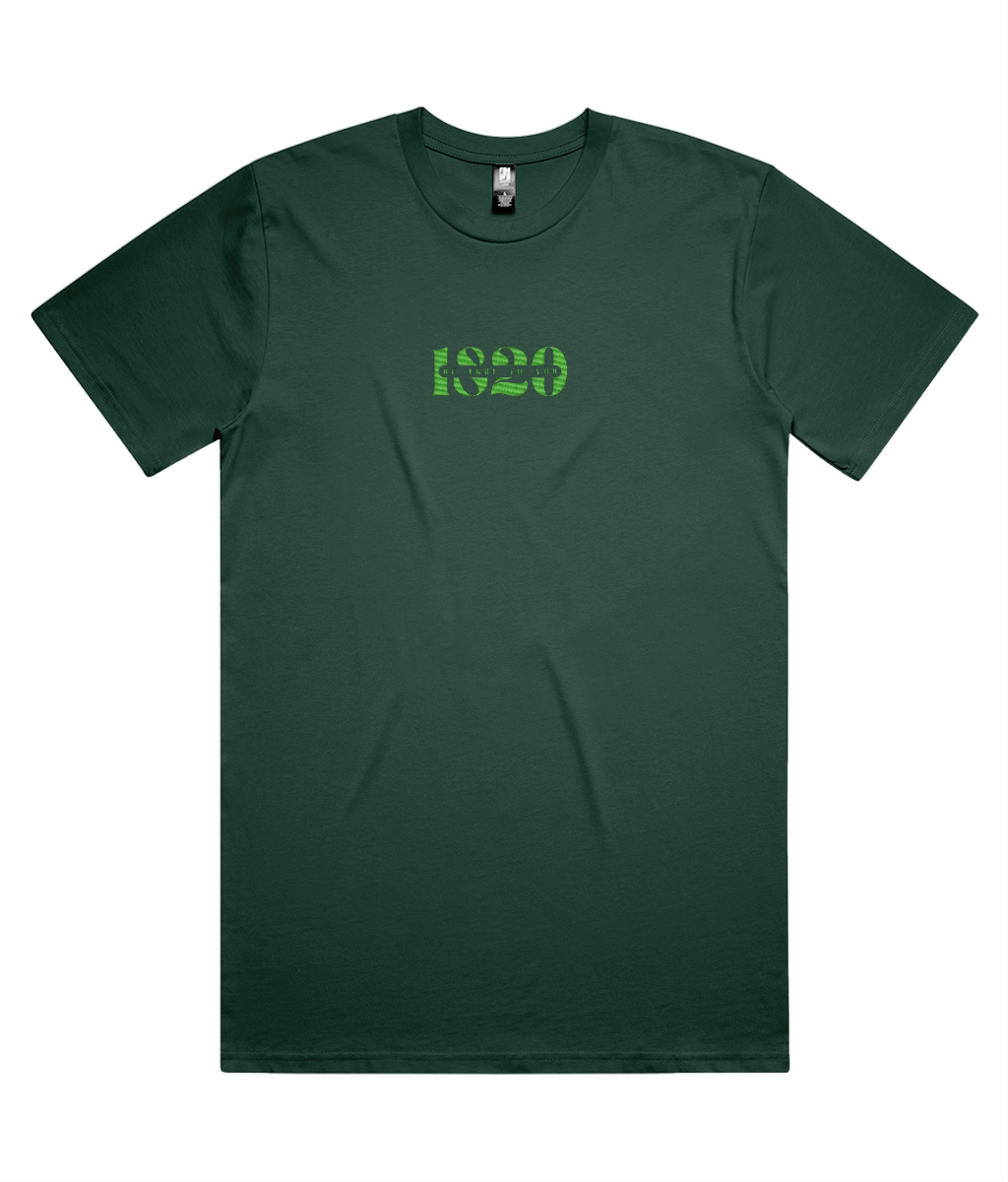 Mid-weight anxiety green T-shirt front view – 1820 Be True To You
