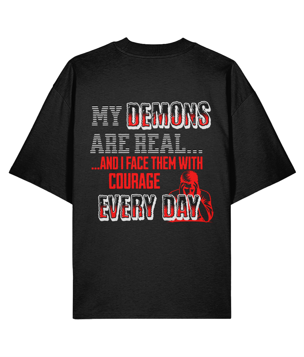 DEMONS LIGHTWEIGHT OVERSIZED T-SHIRT- MENTAL HEALTH AWARENESS - 1820 BE TRUE TO YOU