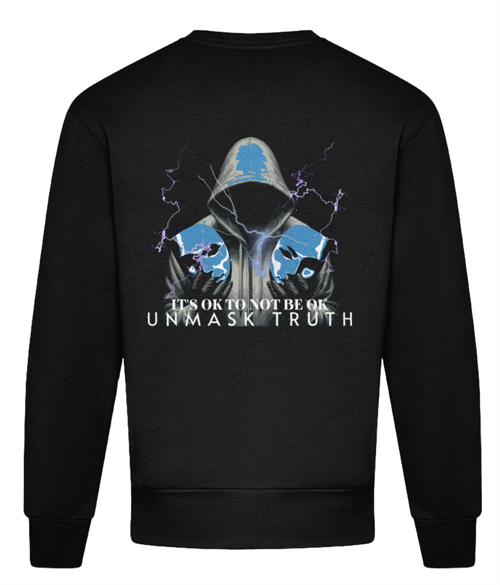 back 1820 Be True To You oversized mental health sweater