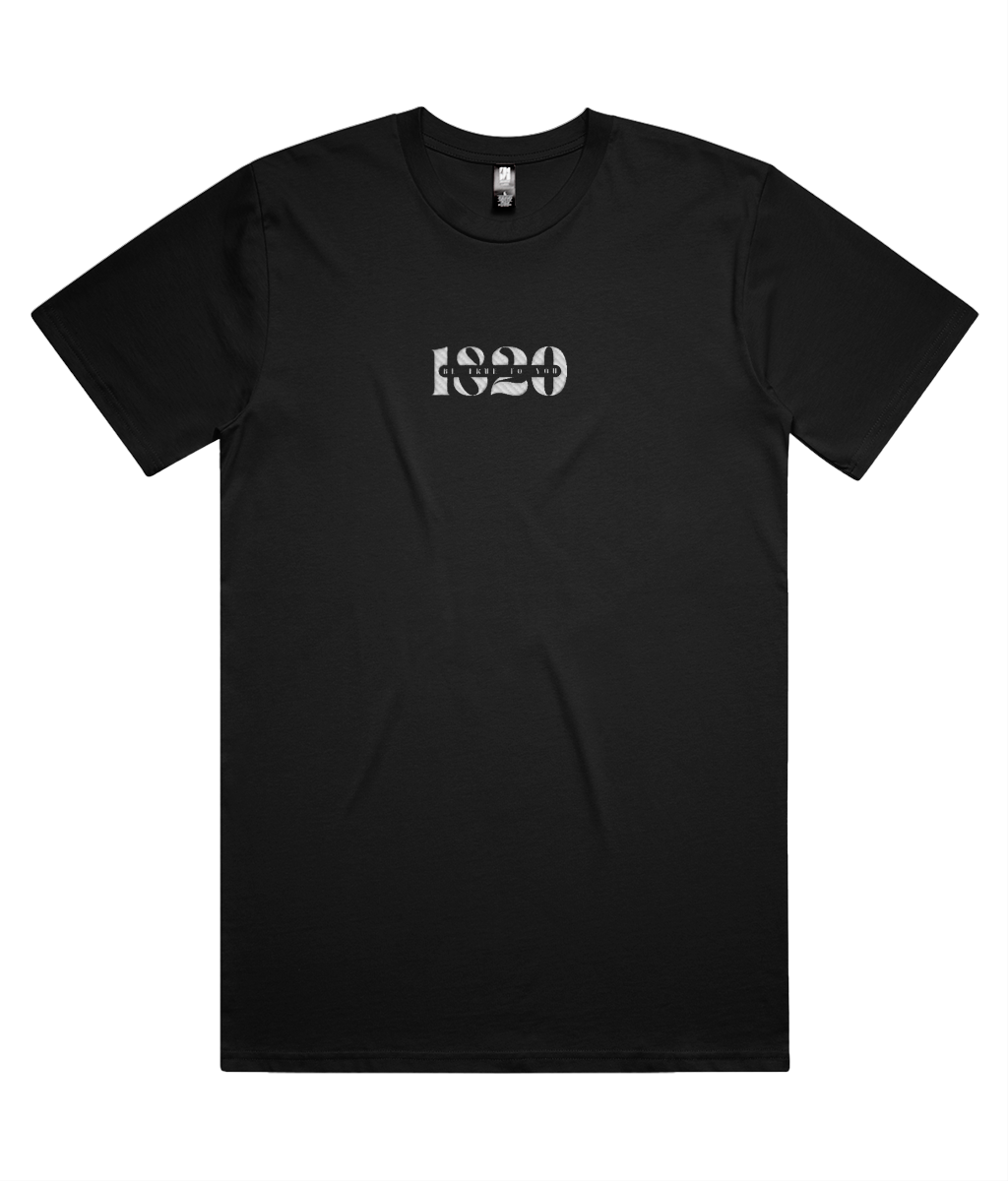 Black Mid-weight purity t-shirt front – everyday mental health clothing