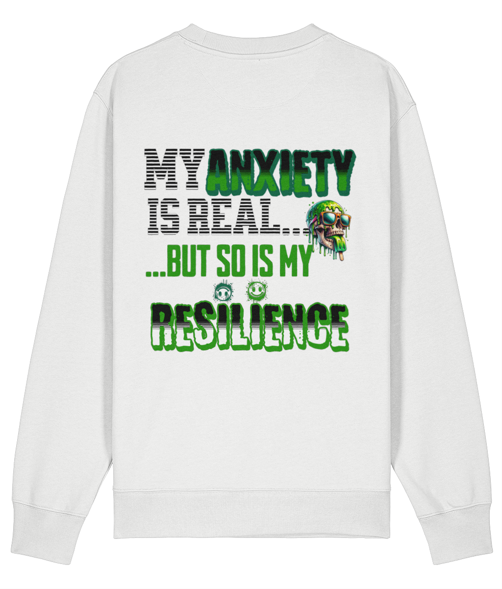 ANXIETY   MID-WEIGHT SWEATER - MENTAL HEALTH AWARENESS - 1820 BE TRUE TO YOU