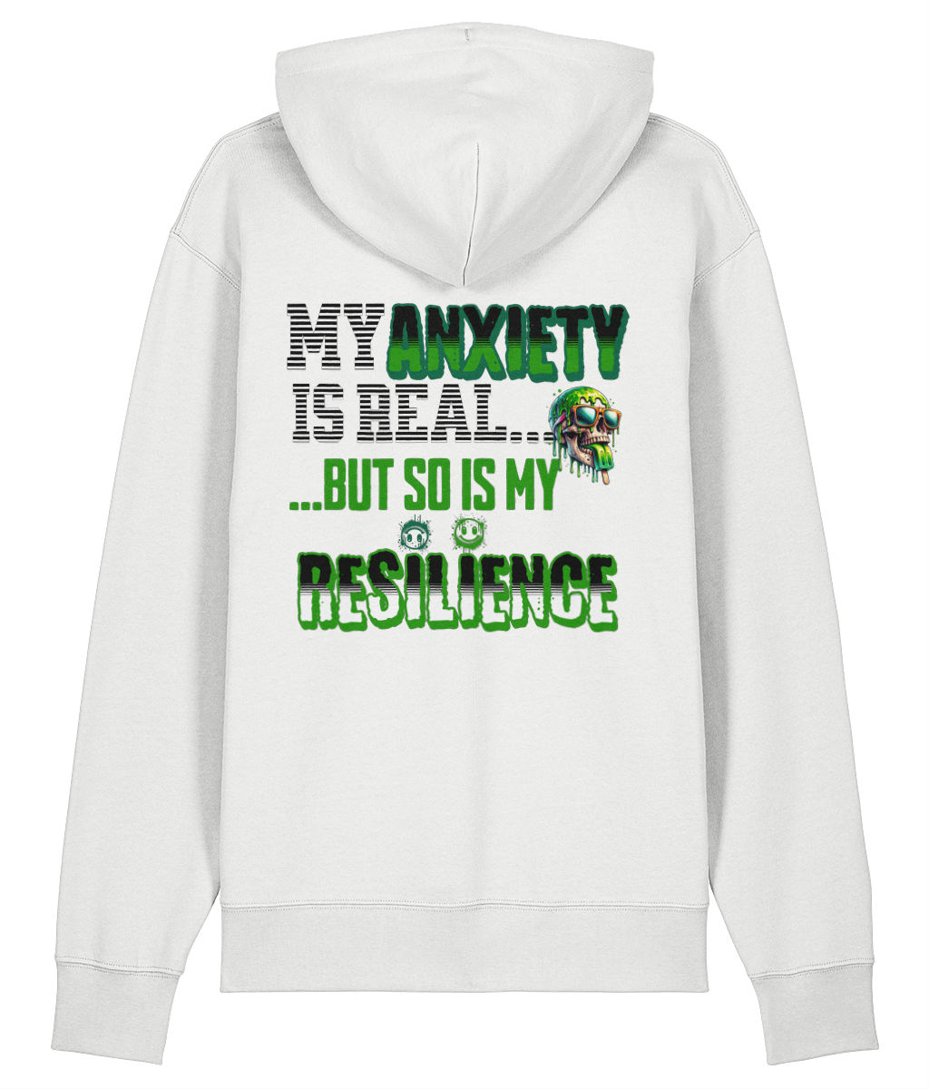 ANXIETY MID-WEIGHT HOODIE - MENTAL HEALTH AWARENESS - 1820 BE TRUE TO YOU