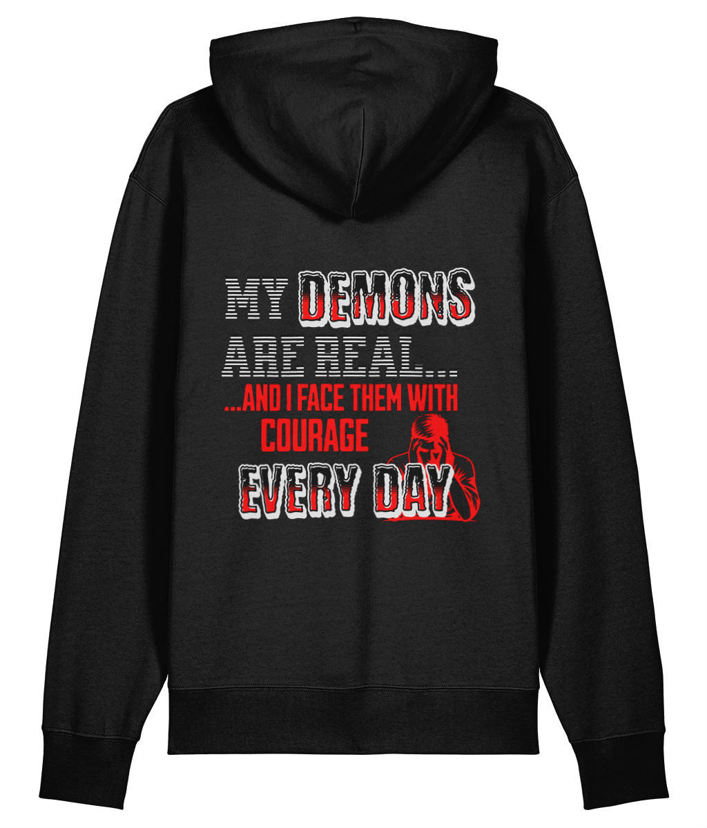 DEMONS MID-WEIGHT HOODIE - MENTAL HEALTH AWARENESS - 1820 BE TRUE TO YOU