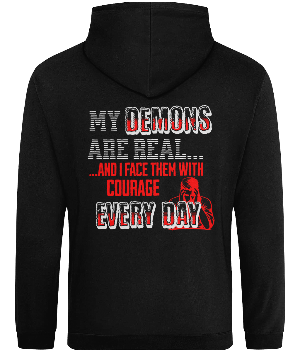 DEMONS  LIGHTWEIGHT HOODIE - MENTAL HEALTH AWARENESS - 1820 BE TRUE TO YOU