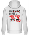 Boxy demons hoodie back view – 1820 Be True To You