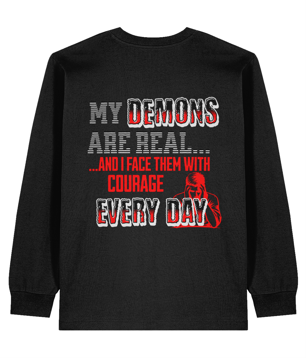 DEMONS MID-WEIGHT LONG SLEEVE T-SHIRT - MENTAL HEALTH AWARENESS - 1820 BE TRUE TO YOU
