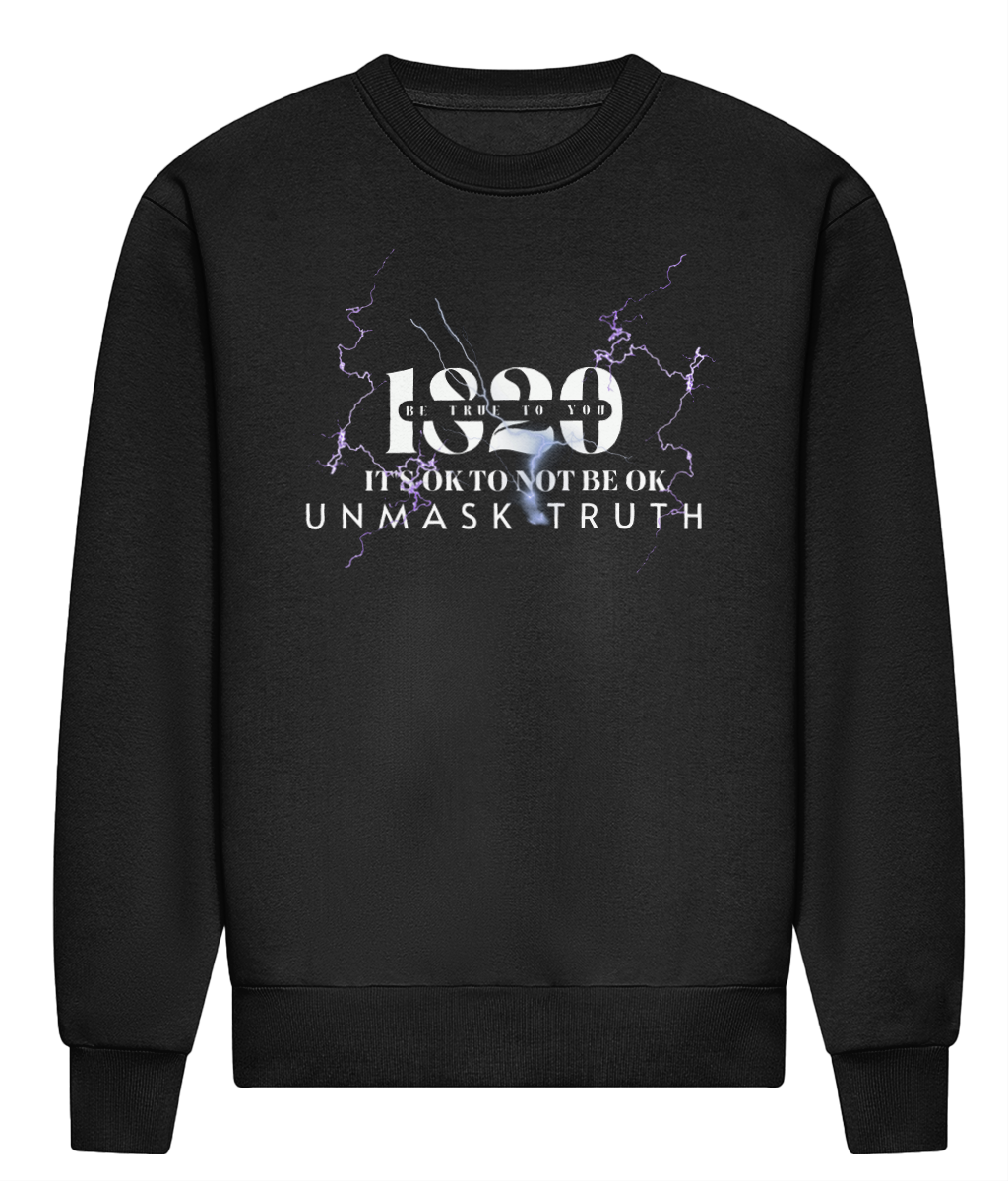 Front 1820 Be True To You oversized mental health sweater