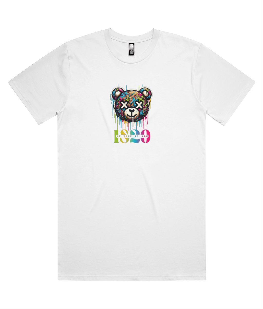 Front white 1820 Be True To You oversized streetwear T-shirt