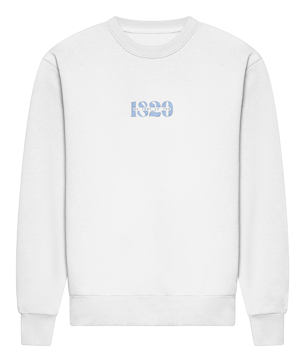 Front white 1820 Be True To You oversized mental health sweater