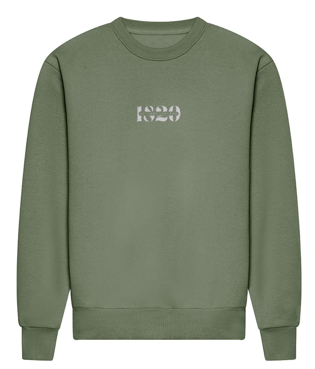Front Green Oversized mental health sweater by 1820 Be True To You