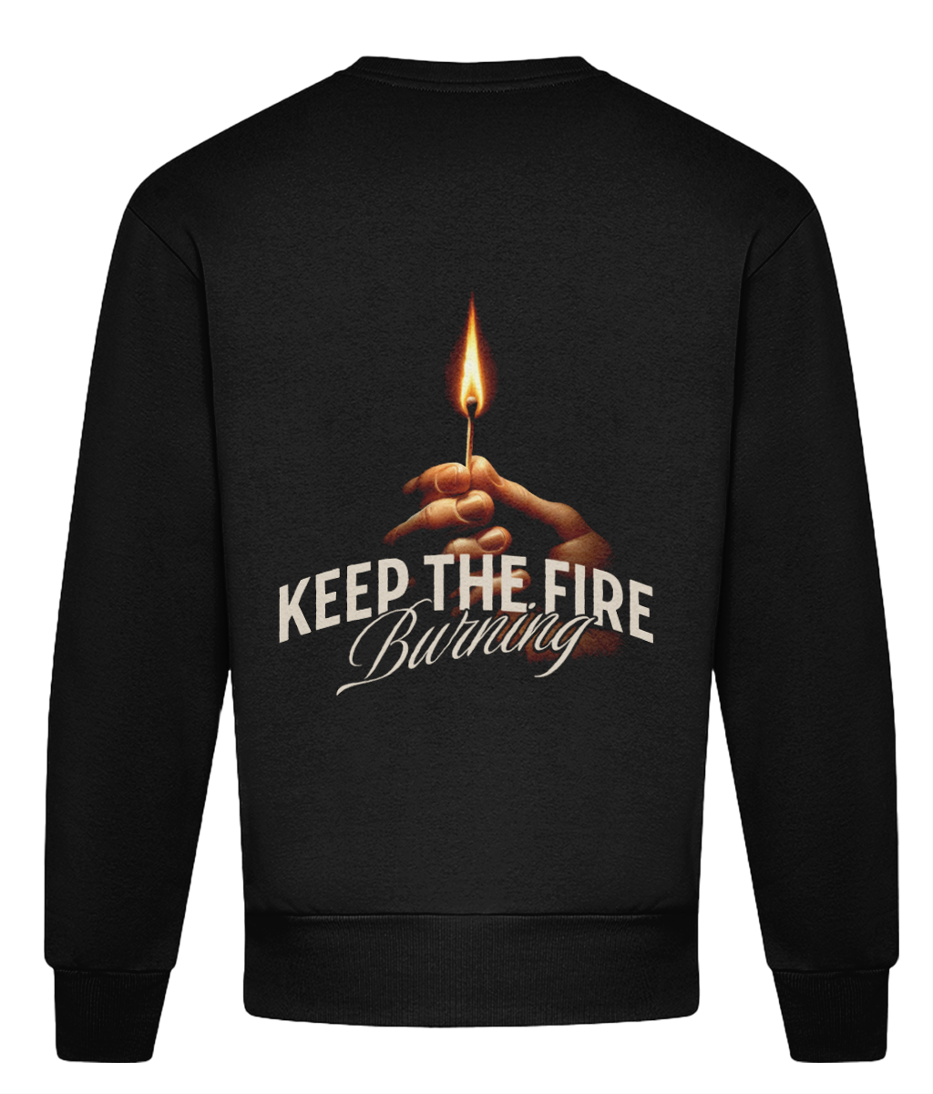 Back Oversized mental health sweater for grounding and clarity