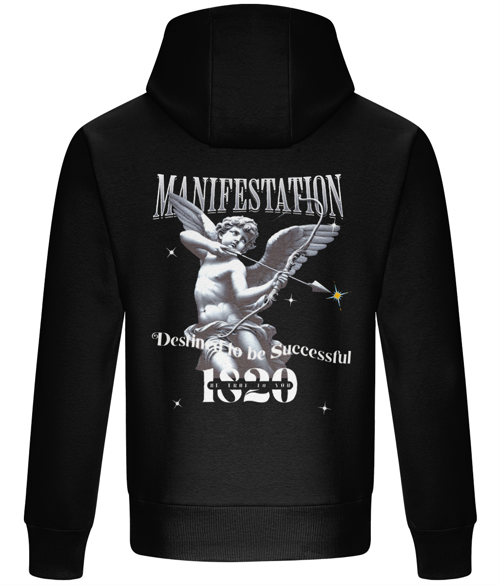 Back black Boxy mental health hoodie by 1820