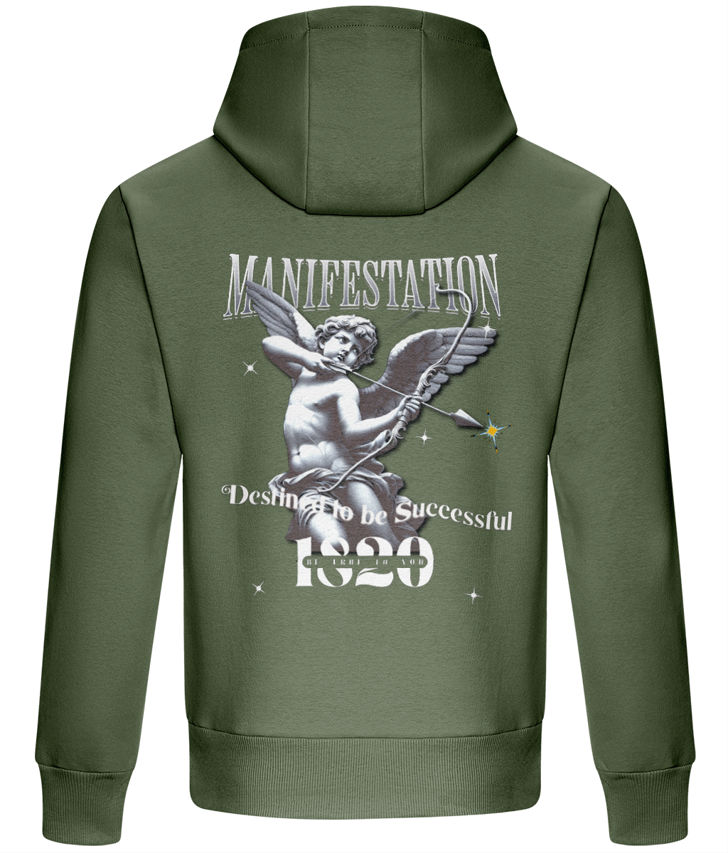 Back green Boxy mental health hoodie by 1820