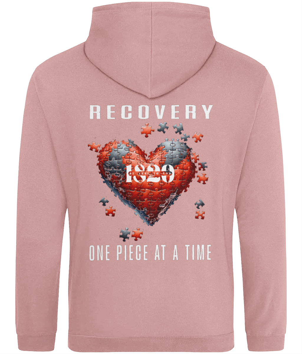 Back pink Puzzle design streetwear hoodie
