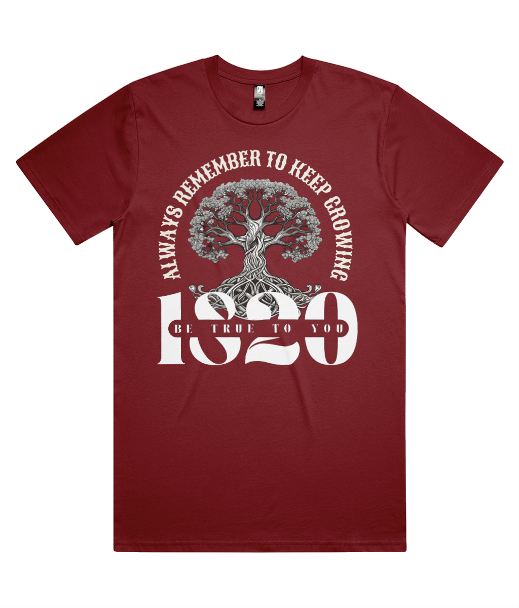 Front Grounding Root Chakra t-shirt by 1820 Be True To You