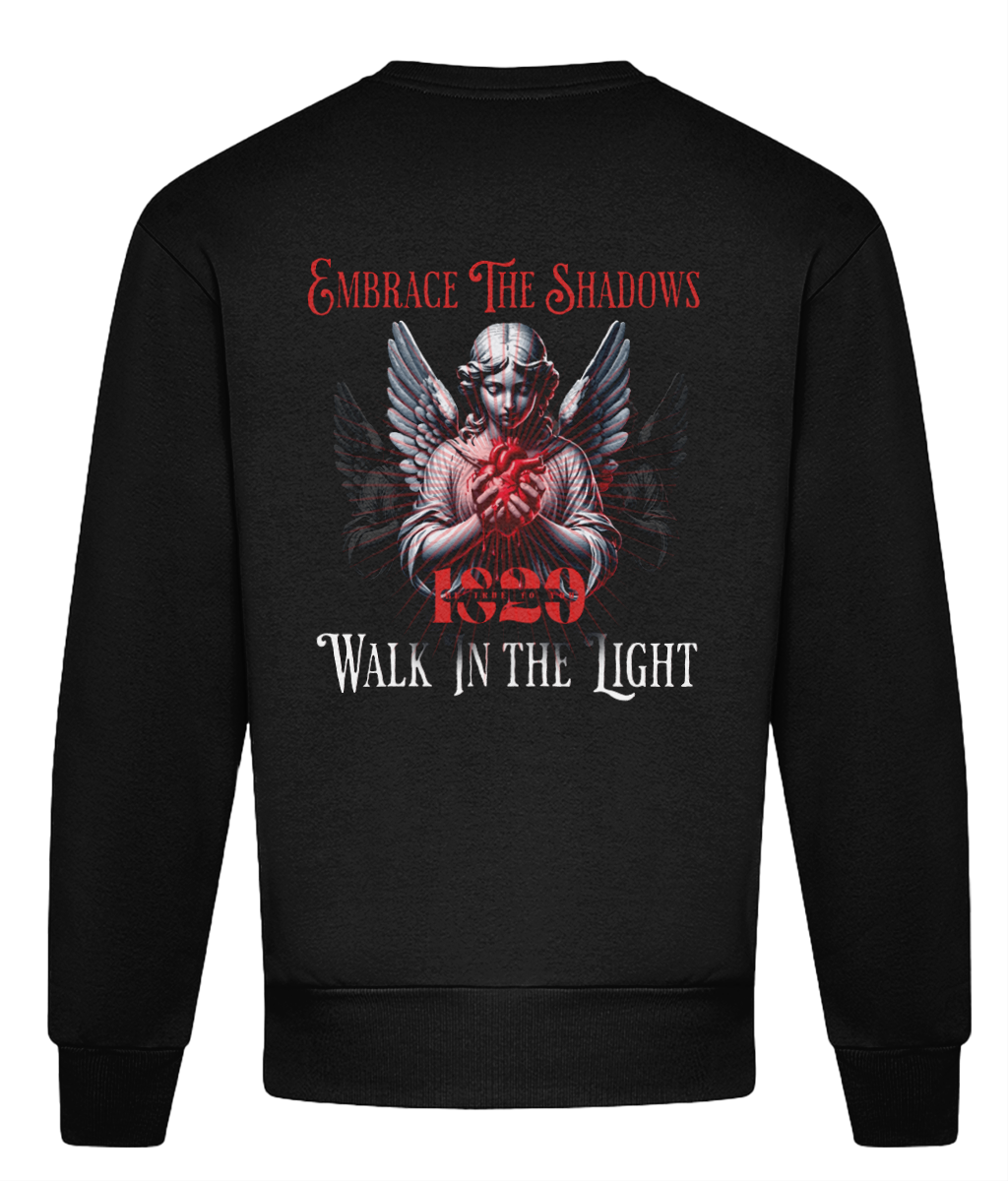 Back Oversized mental health sweater for grounding comfort