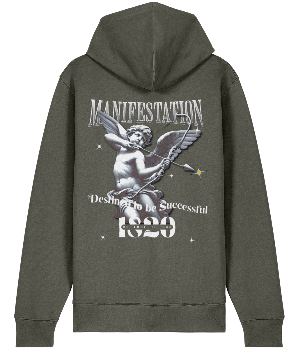 MANIFESTATION MID-WEIGHT ZIPPED HOODIE - MENTAL HEALTH AWARENESS - 1820 BE TRUE TO YOU