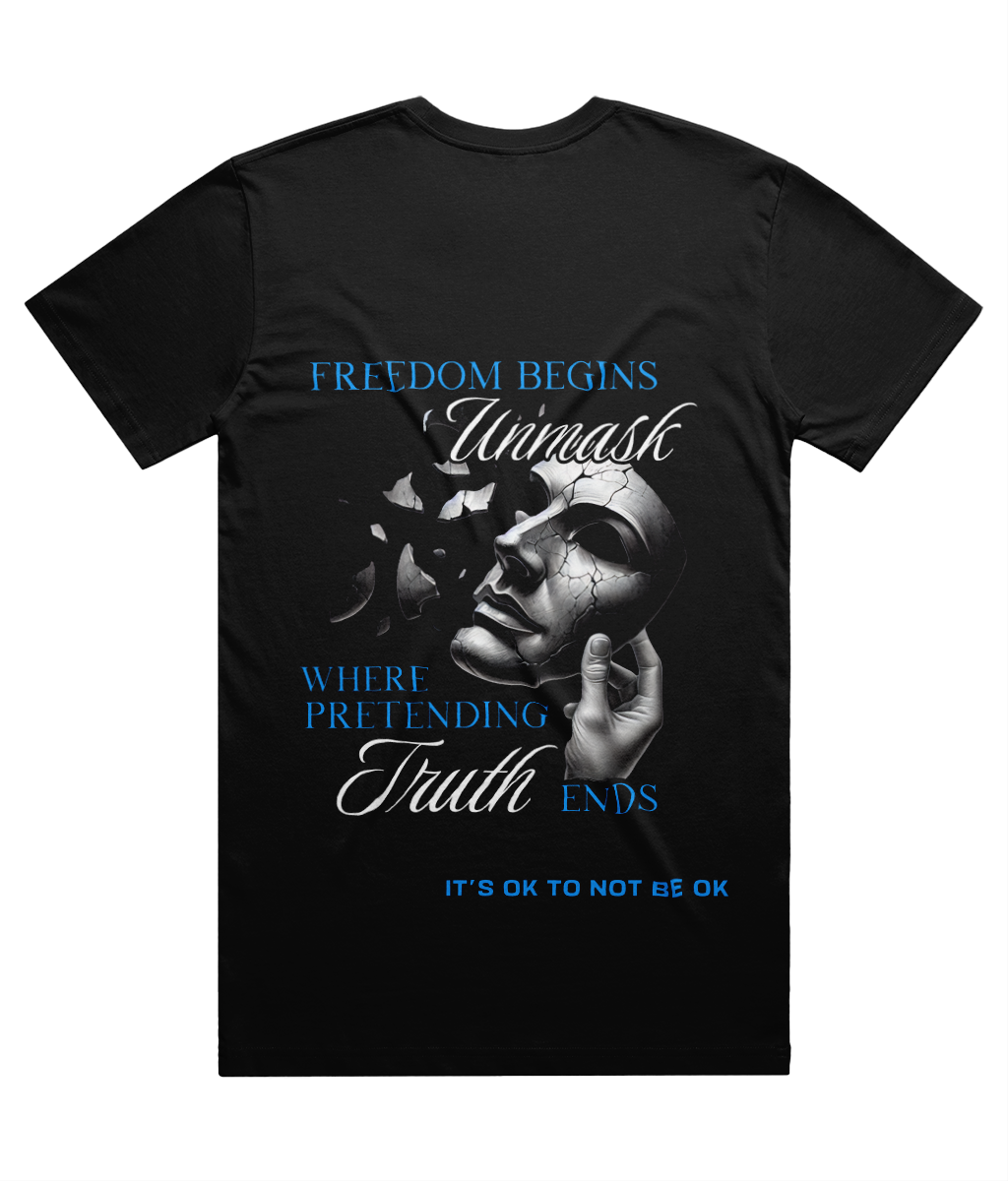 UNMASK LIGHTWEIGHT T-SHIRT - MENTAL HEALTH AWARENESS - 1820 BE TRUE TO YOU