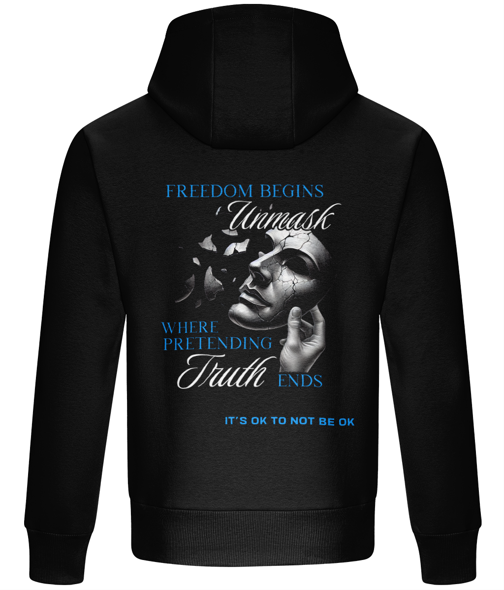 UNMASK HEAVYWEIGHT BOXY HOODIE - MENTAL HEALTH AWARENESS - 1820 BE TRUE TO YOU