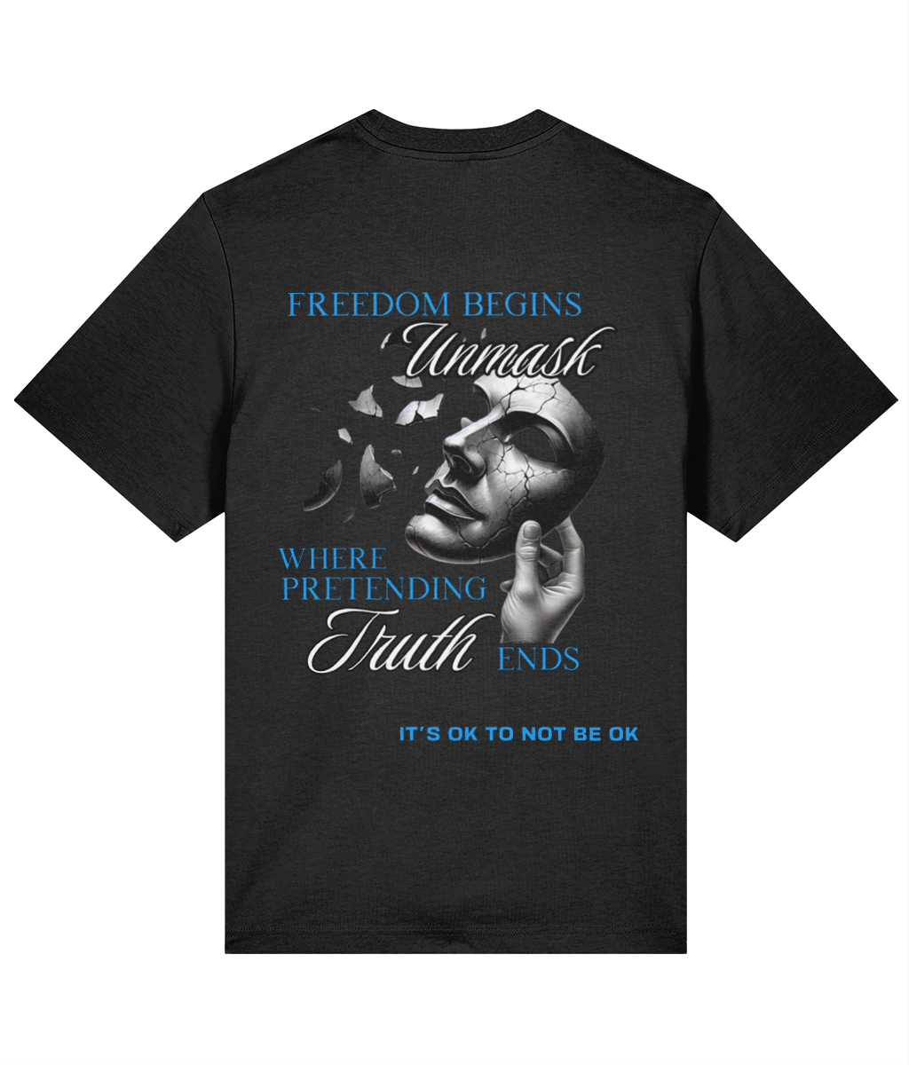 UNMASK MID-WEIGHT T-SHIRT - MENTAL HEALTH AWARENESS - 1820 BE TRUE TO YOU
